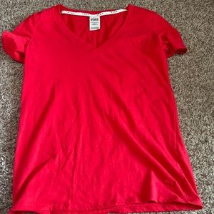PINK Red V-Neck